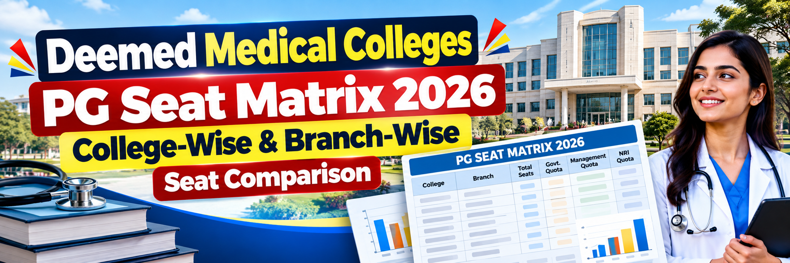 Deemed Medical Colleges PG Seat Matrix 2026: College-Wise & Branch-Wise Comparison